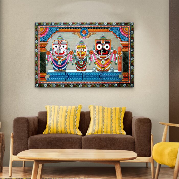 Royal Jagannath Ji Golden Frame